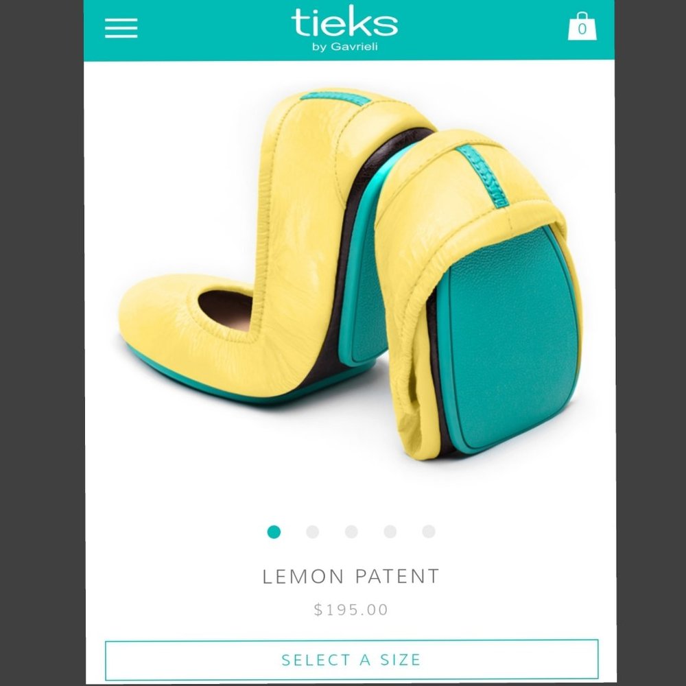Tieks Lemon Patent size 7 - Picture 9 of 10